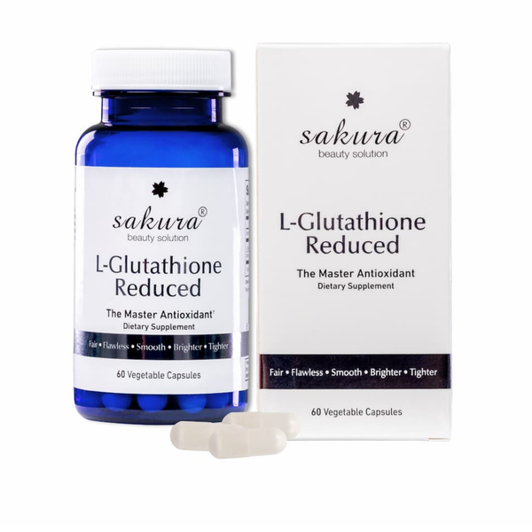 Sakura L-Glutathione Reduced - Viên uống trắng da, chống lão hoá (Hộp 60 viên)