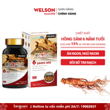  Thực Phẩm Bảo Vệ Sức Khỏe Welson Red Ginseng Hộp 60 Viên tặng Welson Cordyceps Hộp 6 Chai 