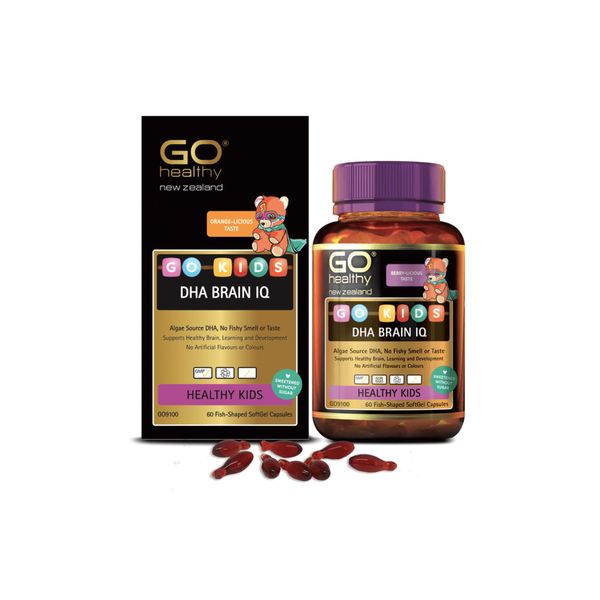 Viên Uống Bổ Sung DHA Cho Trẻ Go Healthy Kids DHA Brain IQ Hộp 60 viên