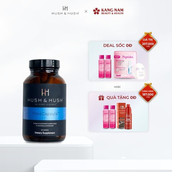 (+Ưu Đãi) Hush & Hush Time Capsule - Viên Uống Ngăn Ngừa Lão Hóa (60 viên)