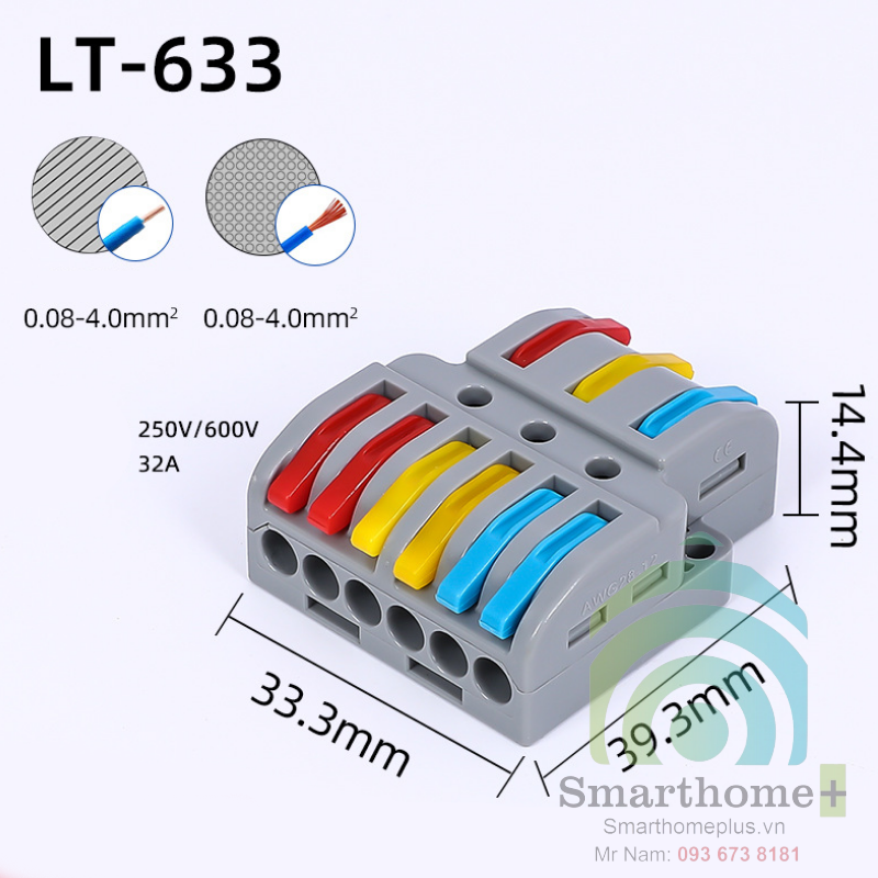  Cút Nối Điện 3 Pha Chia Nhánh 32A LT 