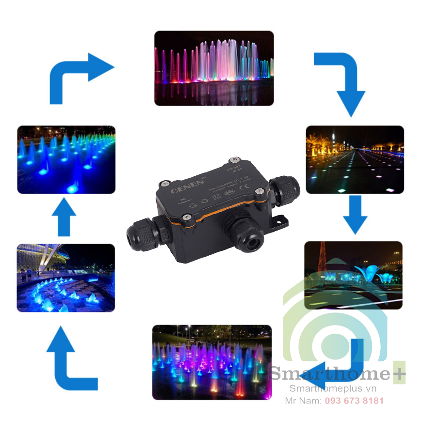 Hộp Cút Nối Điện Thẳng Chữ T Chống Nước IP68 CN801-3