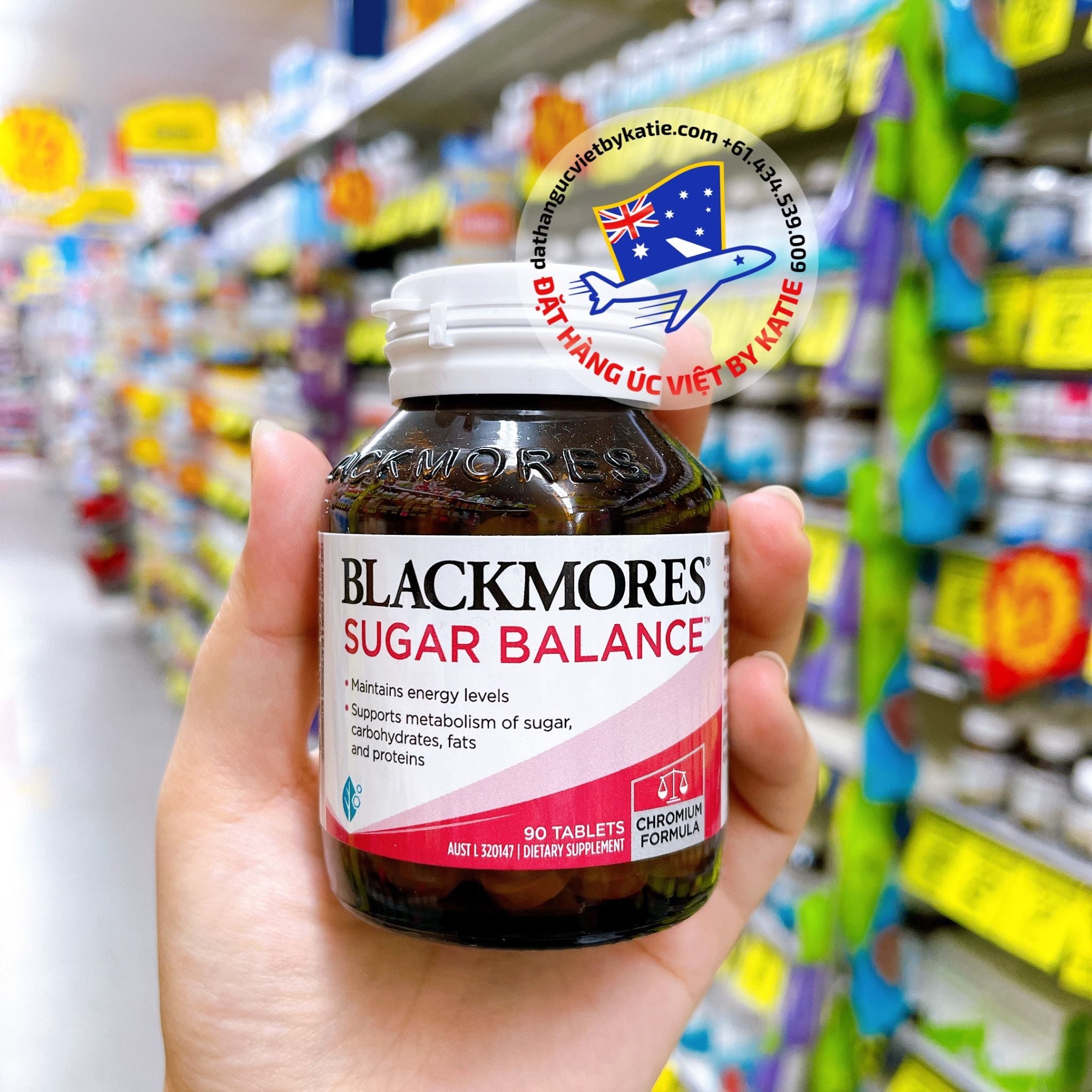 Viên uống cân bằng đường huyết hộp 90 viên Blackmores Sugar Balance Metabolism Vitamin 90 Tablets