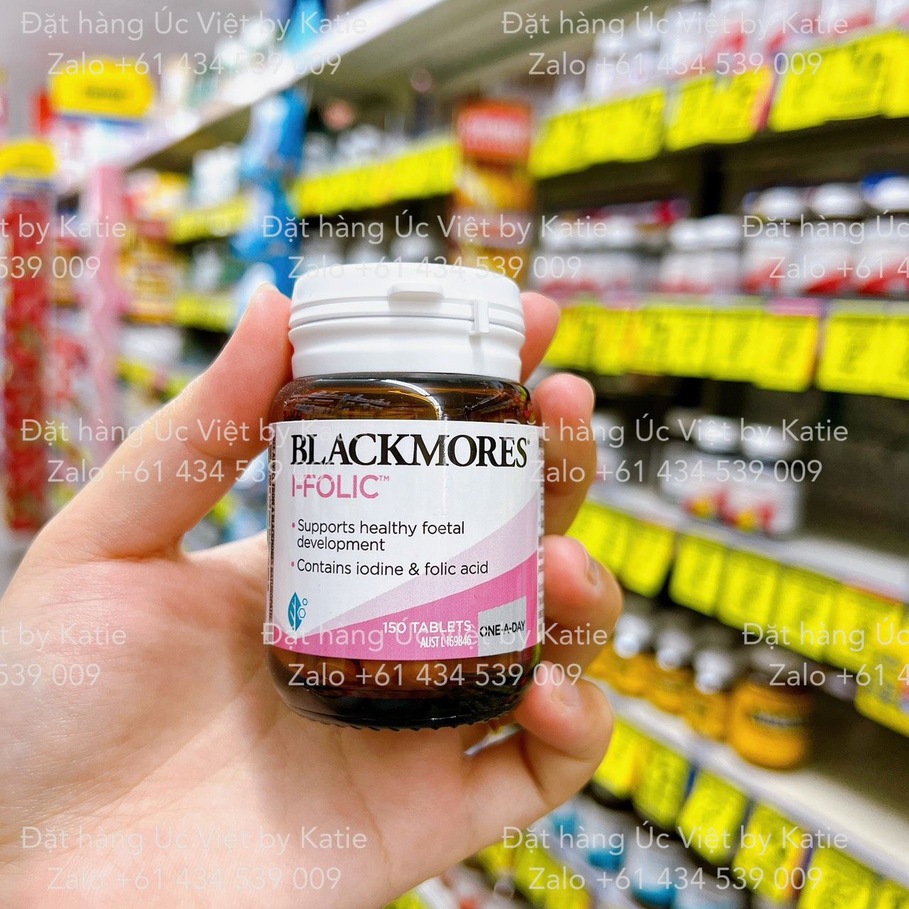 Viên bổ sung I-ốt và Acid Folic Blackmores I-Folic Preconception & Pregnancy Vitamin 150 Tablets