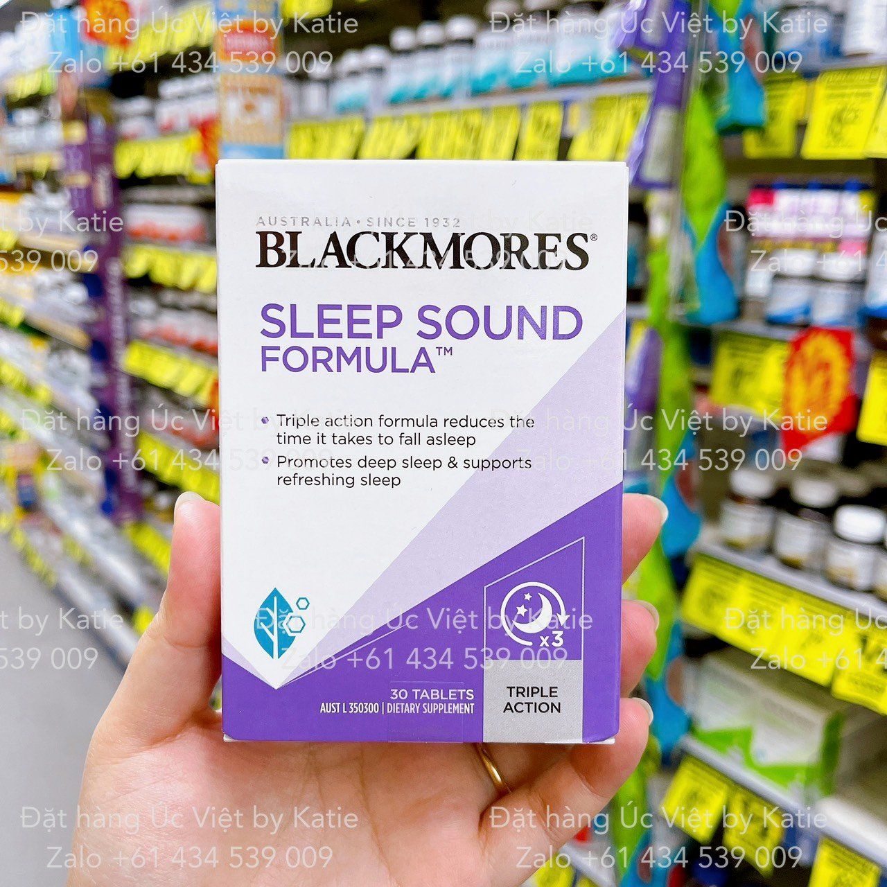 Viên uống giúp ngủ ngon và sâu giấc Blackmores Sleep Sound Formula Sleep Support 30 Tablets