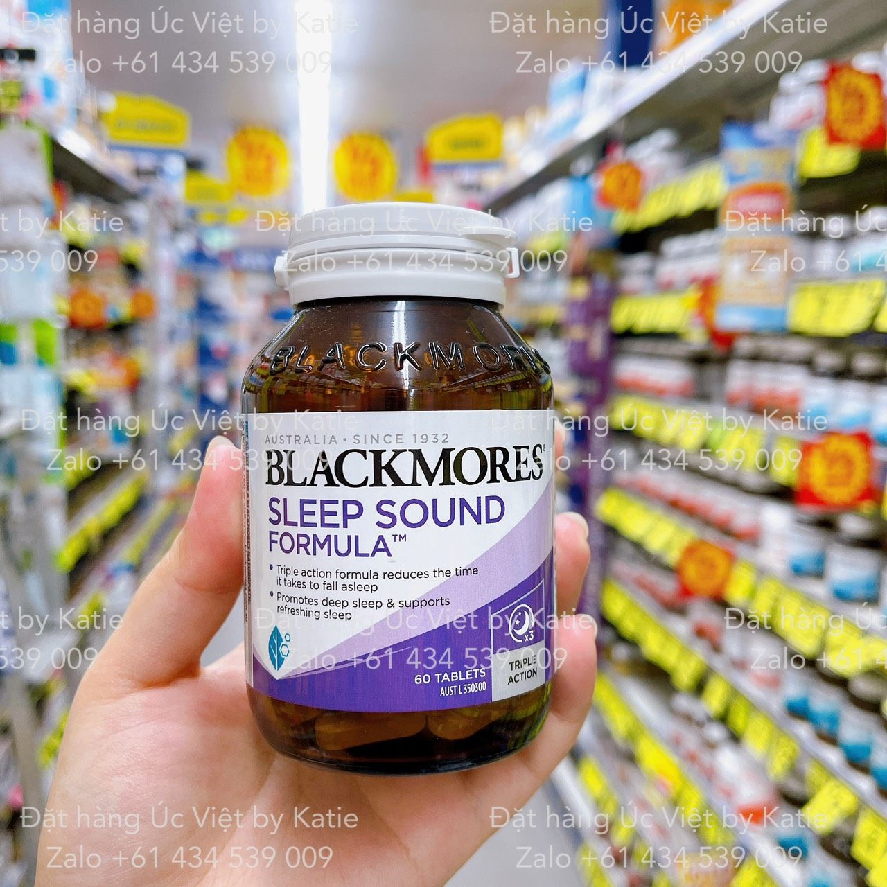 Viên uống giúp ngủ ngon và sâu giấc Blackmores Sleep Sound Formula Sleep Support 60 Tablets Value Pack