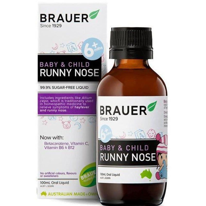 Siro trị sổ mũi từ thảo dược cho bé từ 6 tháng tuổi Brauer Baby & Child Runny Nose Relief 100ml