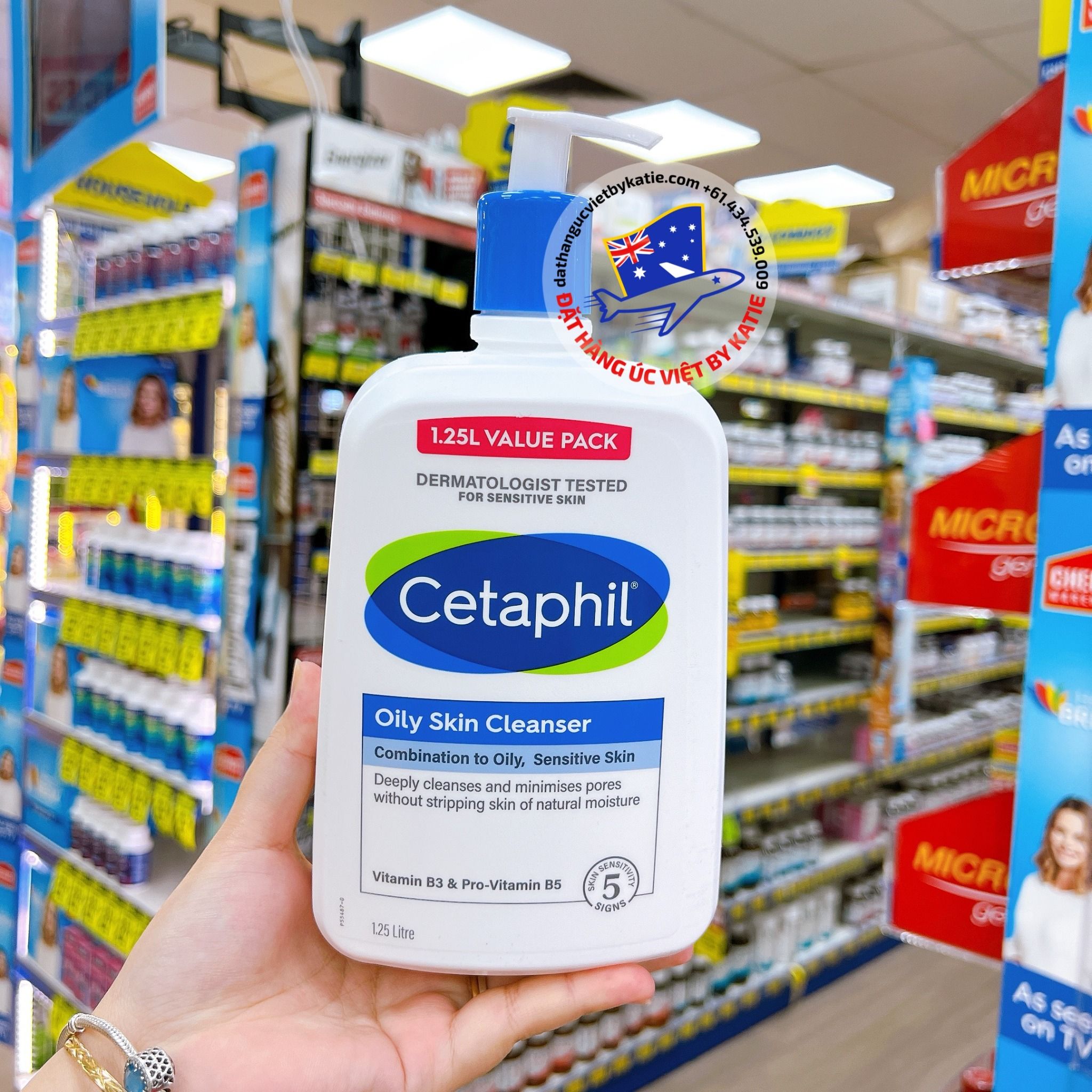 Sữa rửa mặt dành cho da dầu Cetaphil Oily Skin Cleanser 1.25L