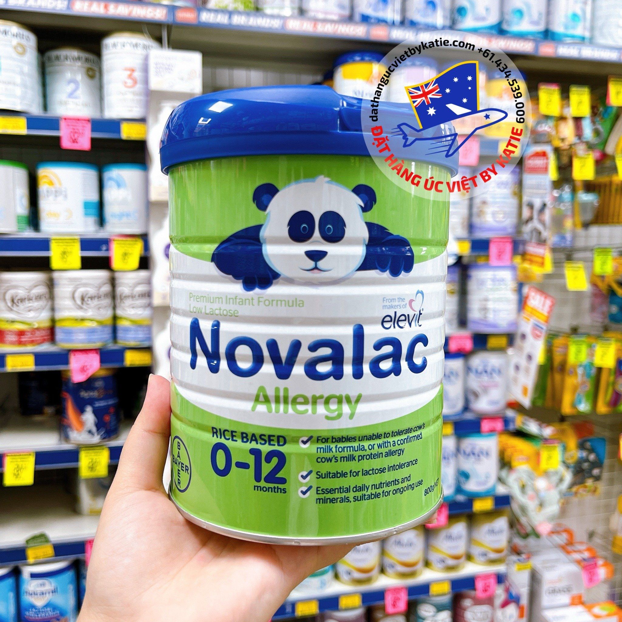 Sữa dị ứng đạm bò Novalac Allergy Premium Infant Formula 800g Úc cho bé từ 1 tuổi