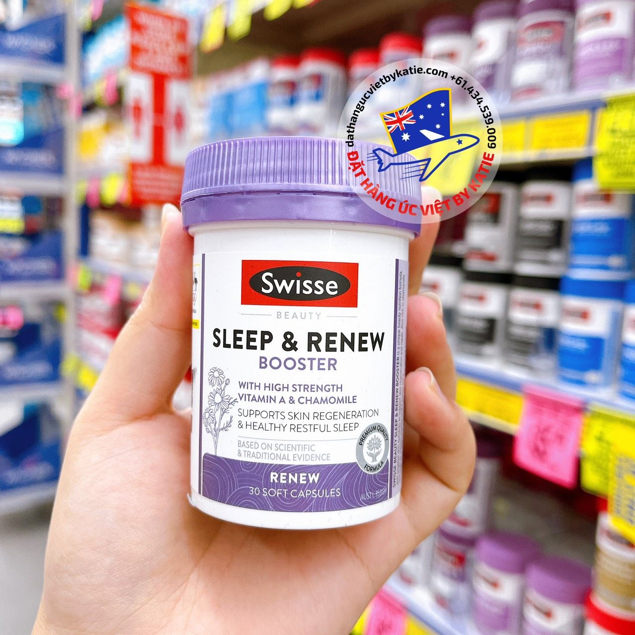 Viên Uống Hỗ Trợ Giấc Ngủ Và Sức Khỏe Làn Da Swisse Beauty Sleep & Renew Booster 30 viên