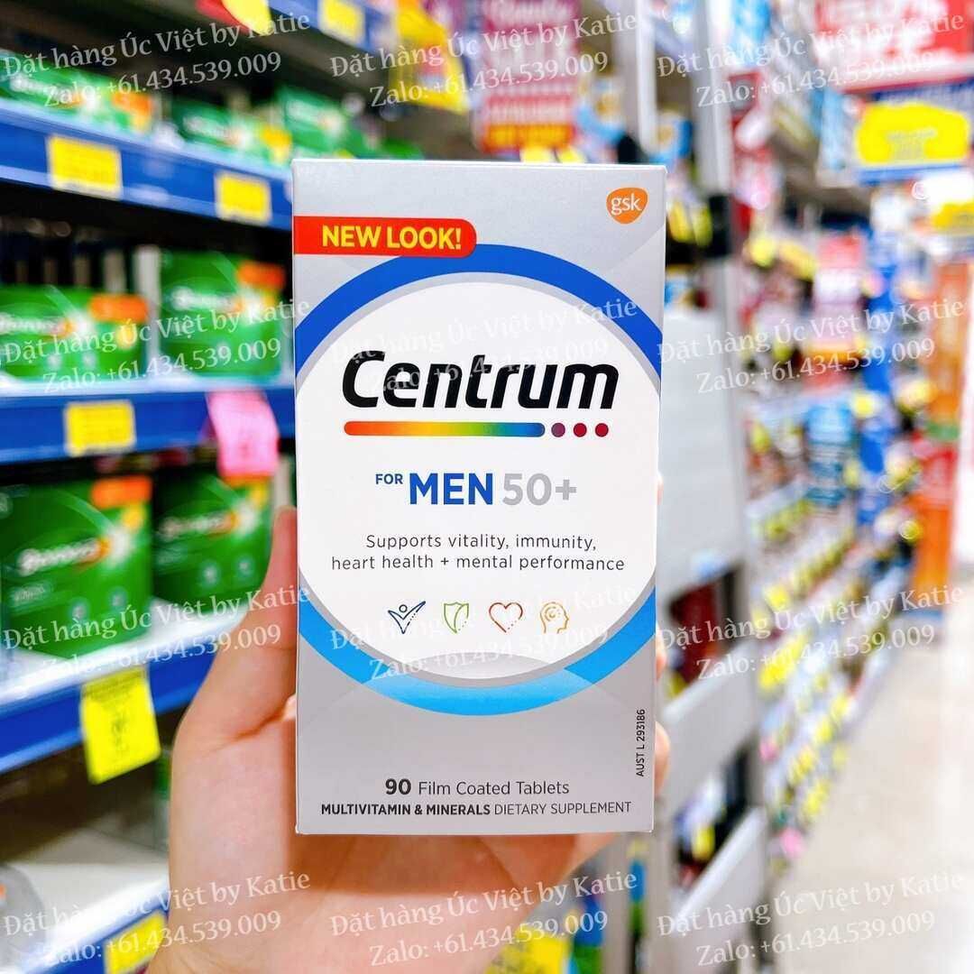 Viên uống vitamin tổng hợp dành cho nam giới 50+ hộp 90 viên Centrum For Men 50+ 90 tablets