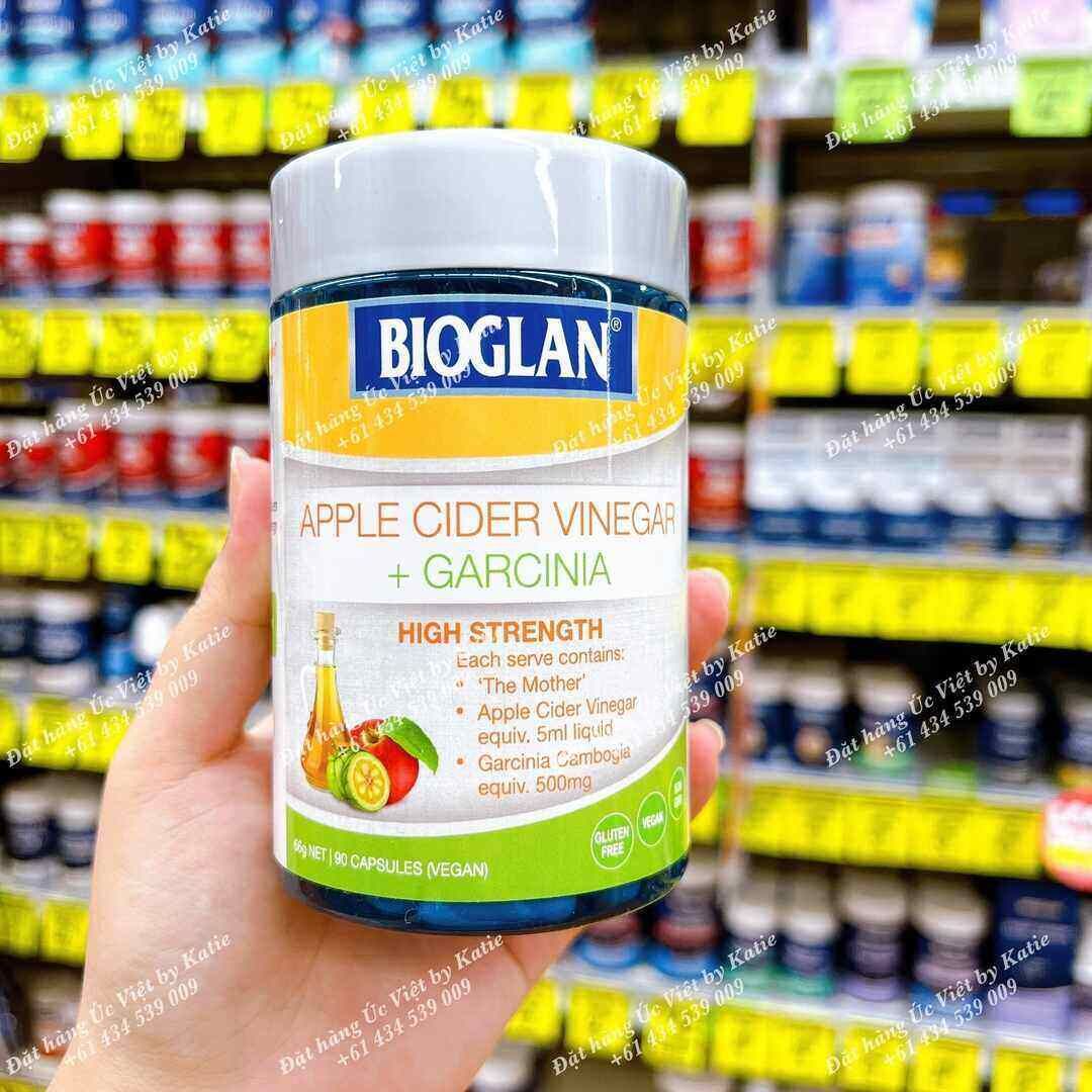 Viên uống giảm cân chiết xuất Giấm táo và Garcinia (không mùi) Bioglan Apple Cider Vinegar + Garcinia – 90 viên.