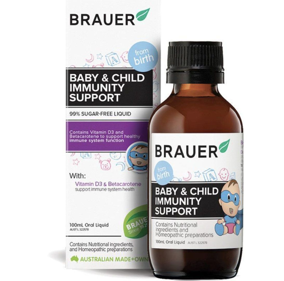 Siro tăng cường miễn dịch cho bé từ sơ sinh – Brauer Baby & Child Immunity Support 100ml