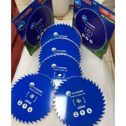 Lưỡi cắt cỏ Fujikawa (139F, T200, 260, 328, 330, 411, 415, 430 hình tròn màu xanh 305 x 25,4 x 60P