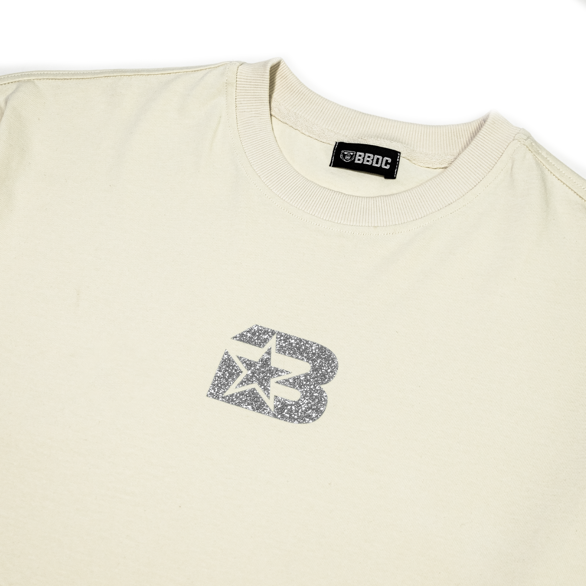  TEE B20 LOGO “B” BLING IN CREAM 