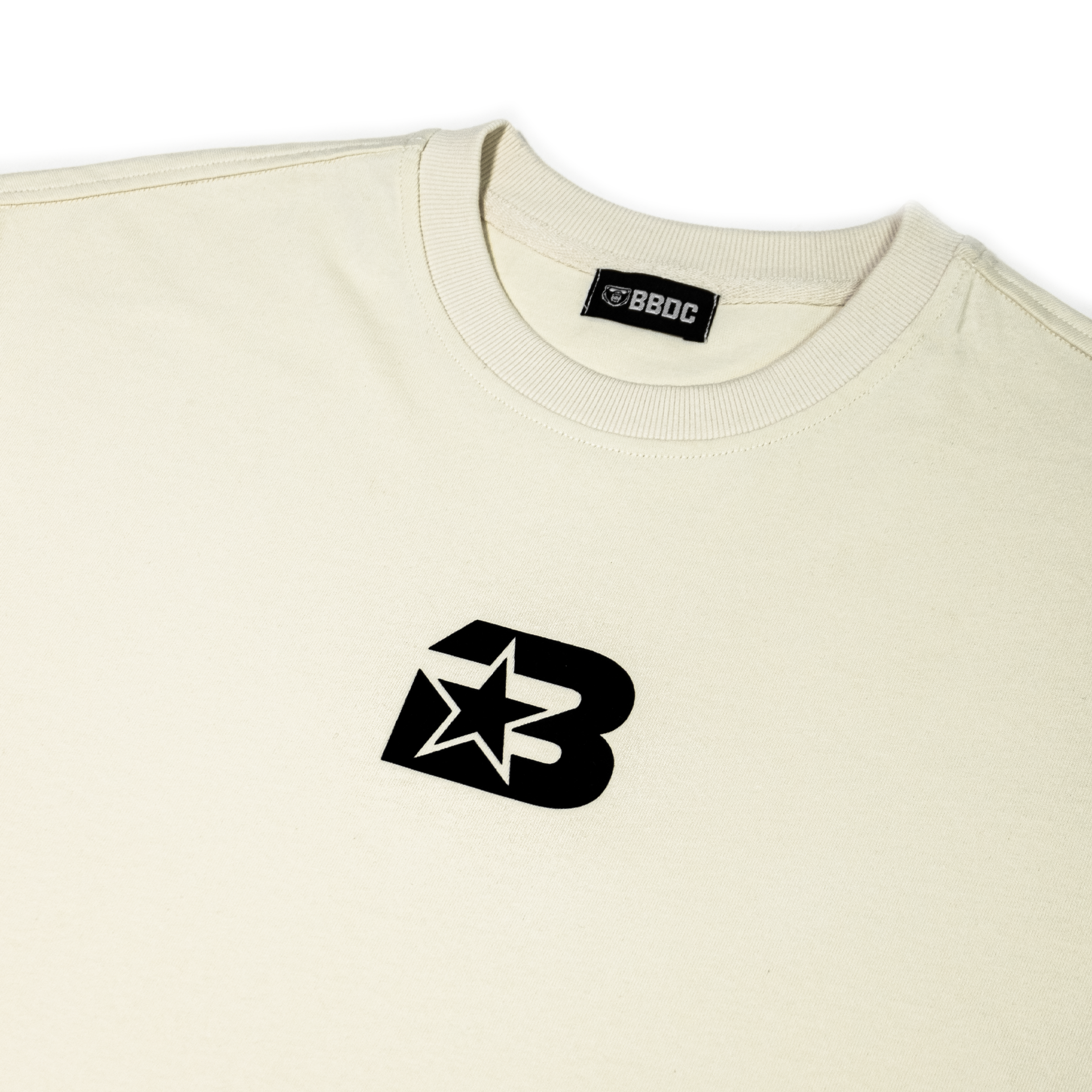  TEE B20 LOGO “B” BLACK IN CREAM 