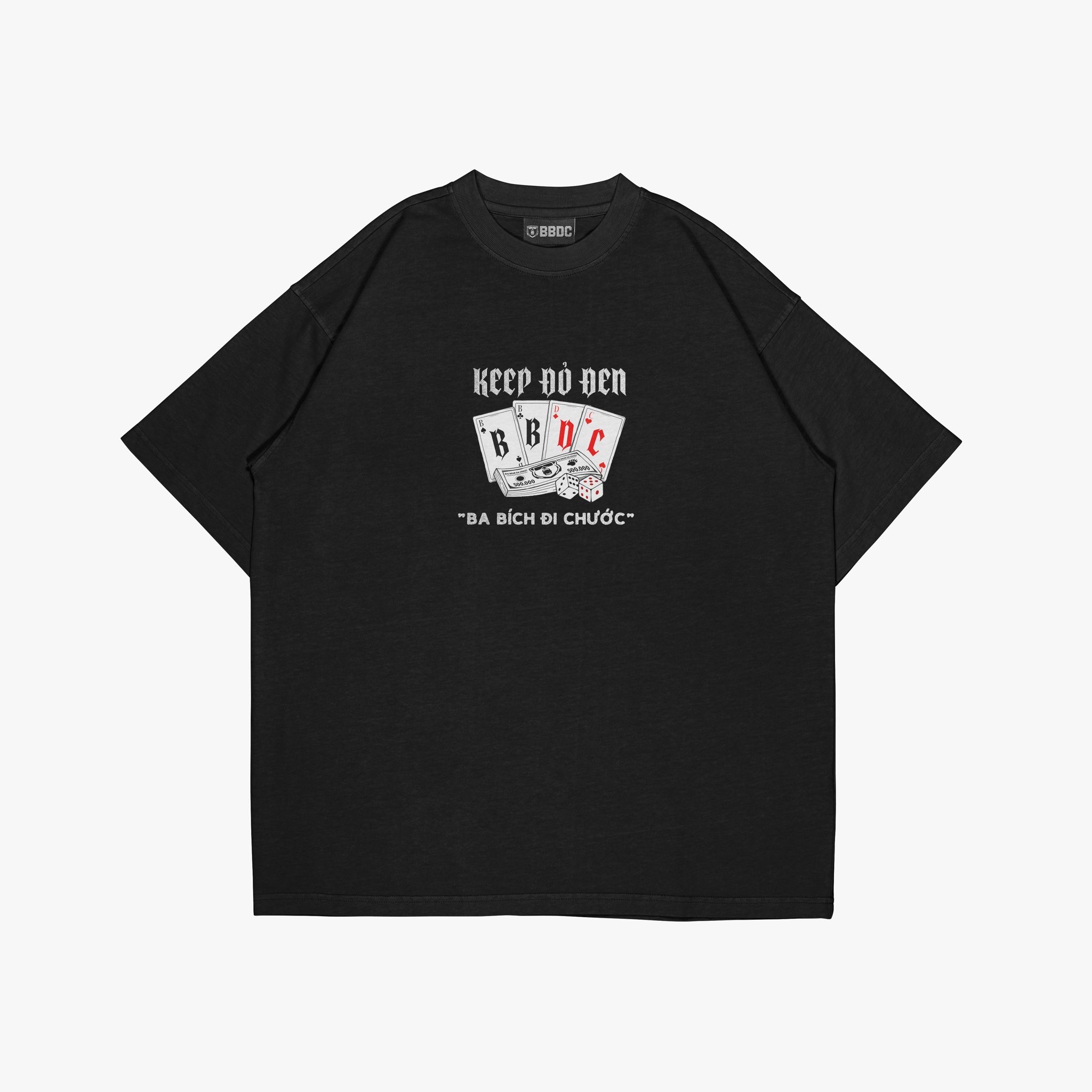  TEE KEEP ĐỎ ĐEN - BLACK 