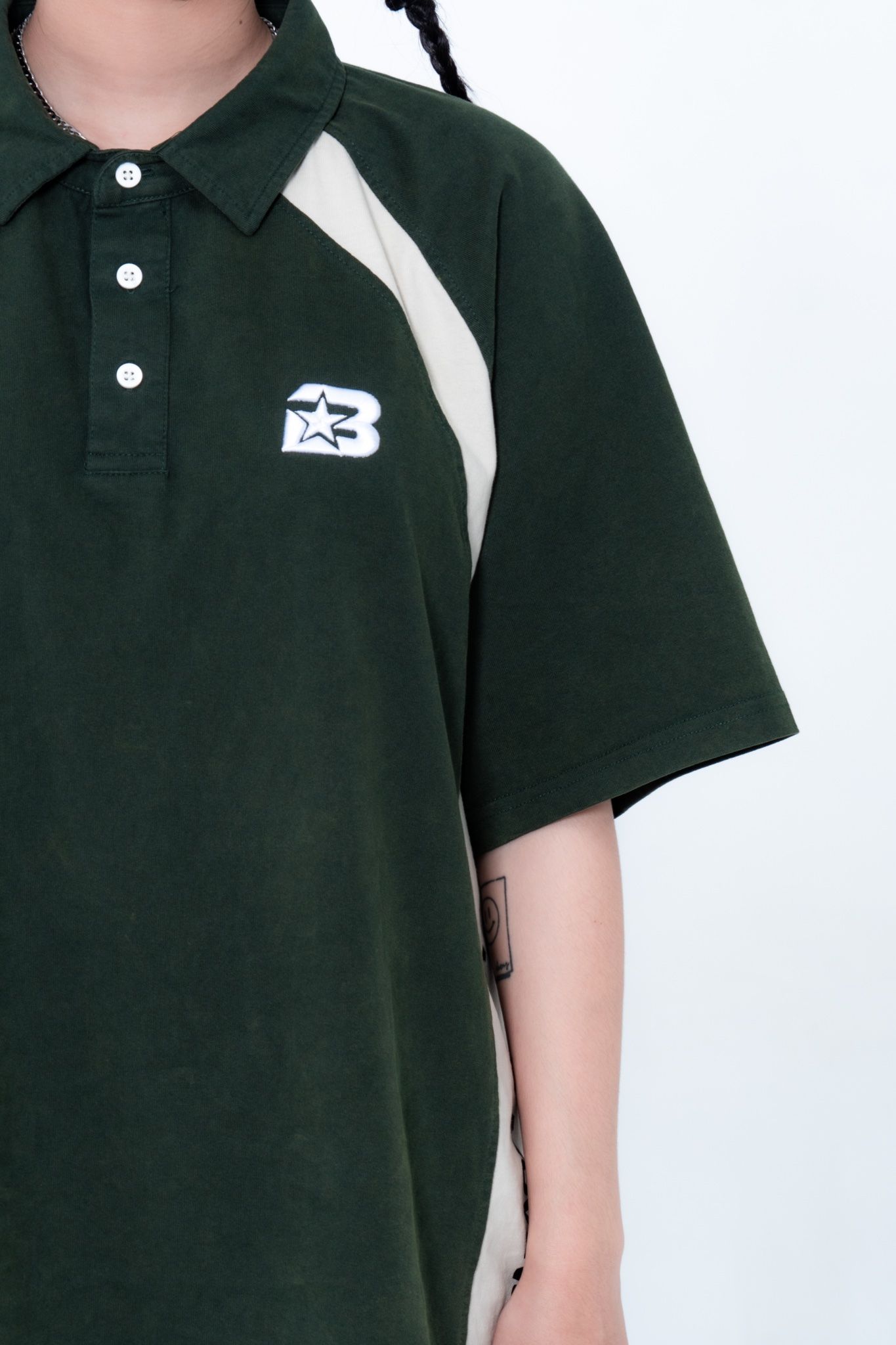  POLO SHIRT LOGO “B” GREEN “ BBDCxKEEPMOVING “ 