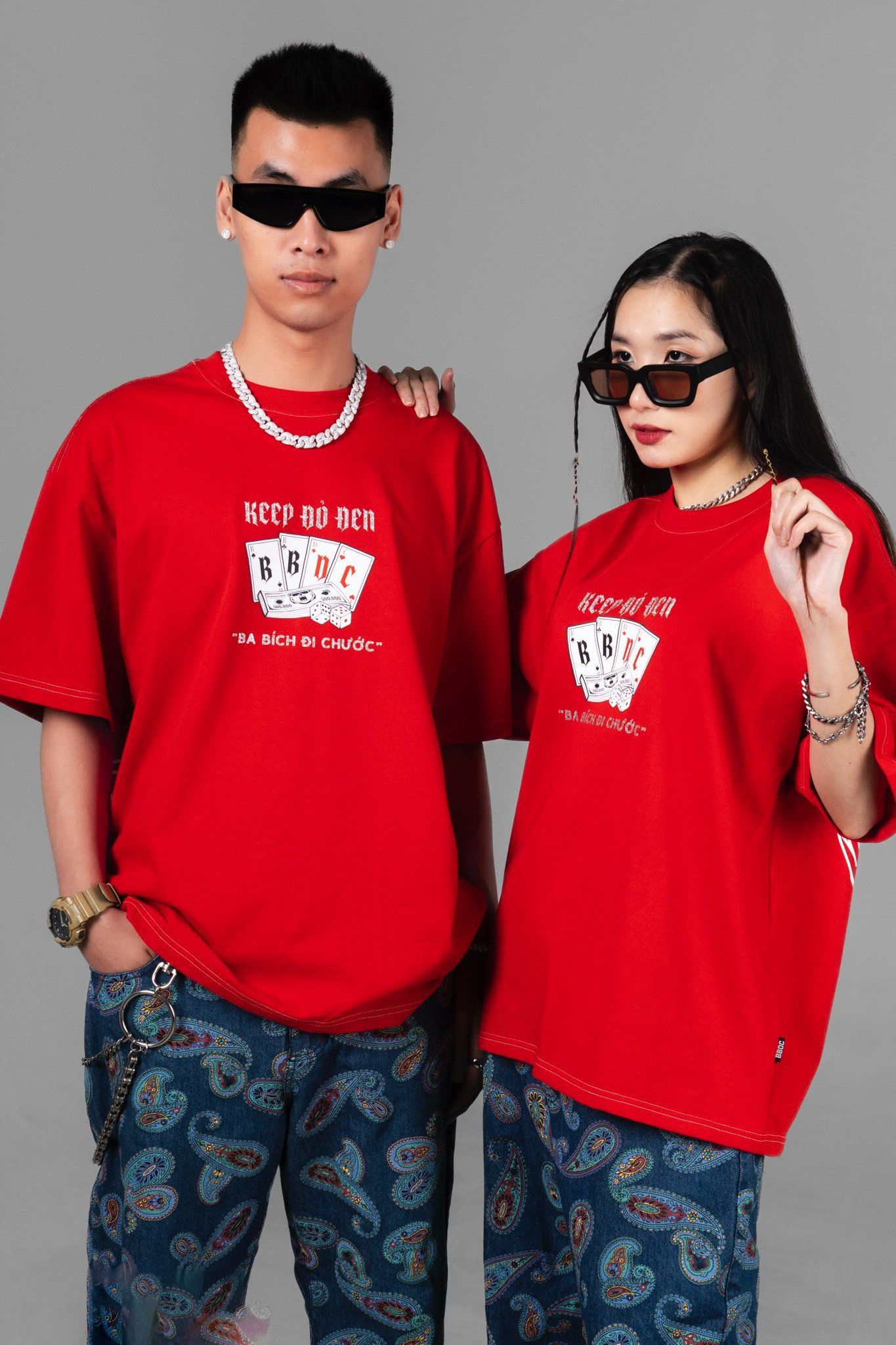  TEE KEEP ĐỎ ĐEN - RED 