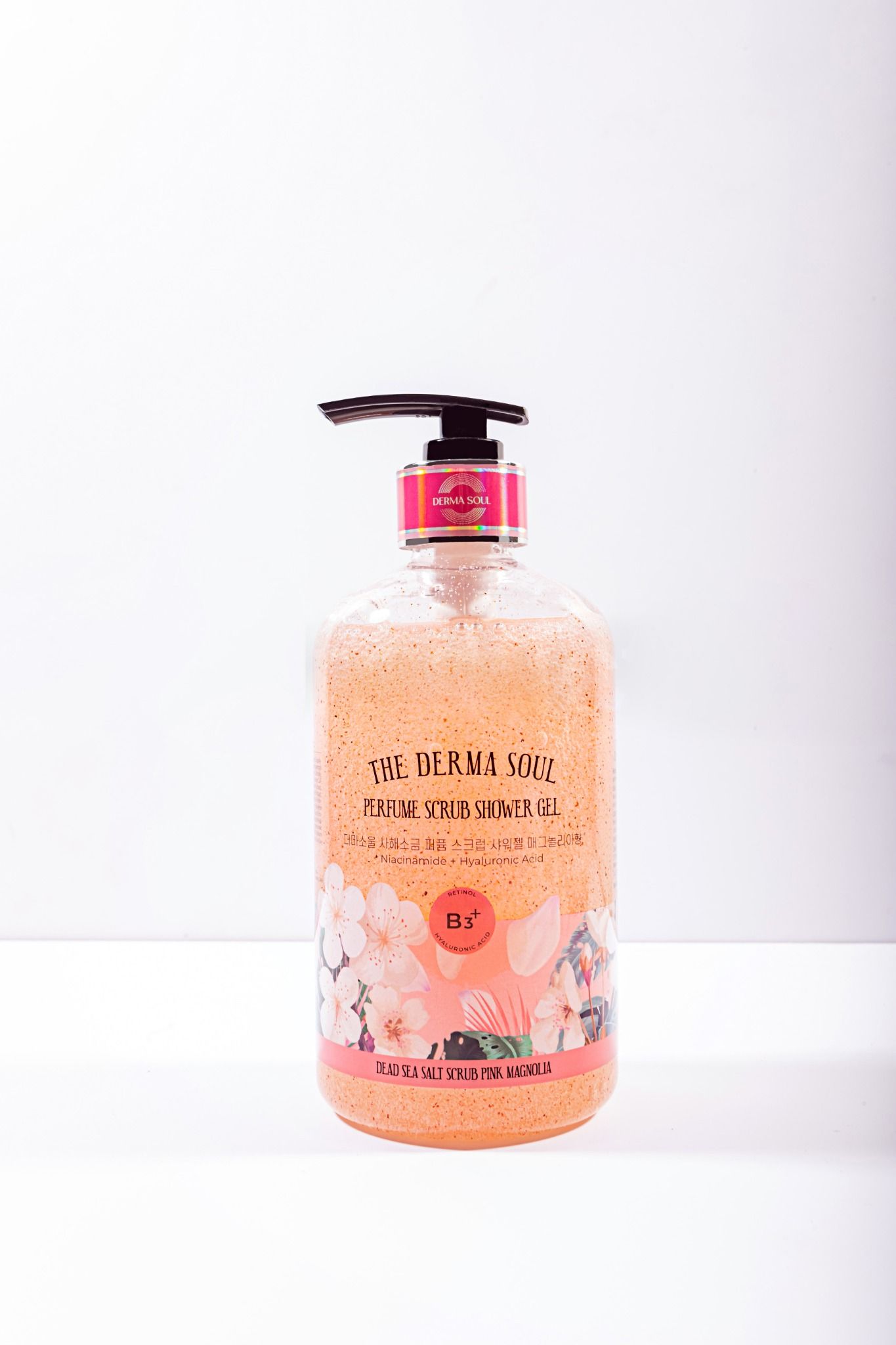 Sữa tắm nước hoa Derma Soul tẩy tế bào chết muối biển hương Hoa Mộc Lan 500ml