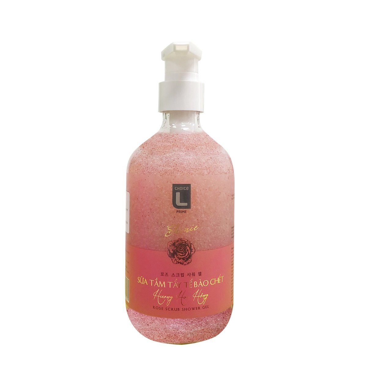 Sữa Tắm Tẩy Tế Bào Chết Choice L Shinie Hương Hoa Hồng Chai 470ml