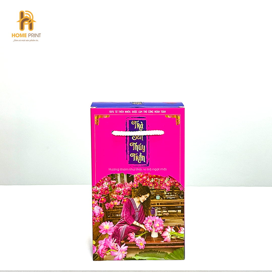 In Hộp Giấy Đựng Trà Sen