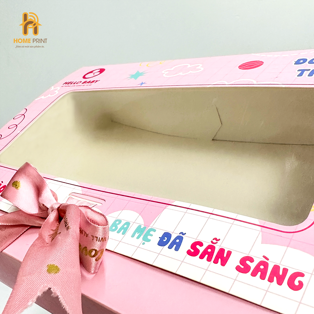 In Hộp Giấy Đựng Đồ Sơ Sinh Hello Baby
