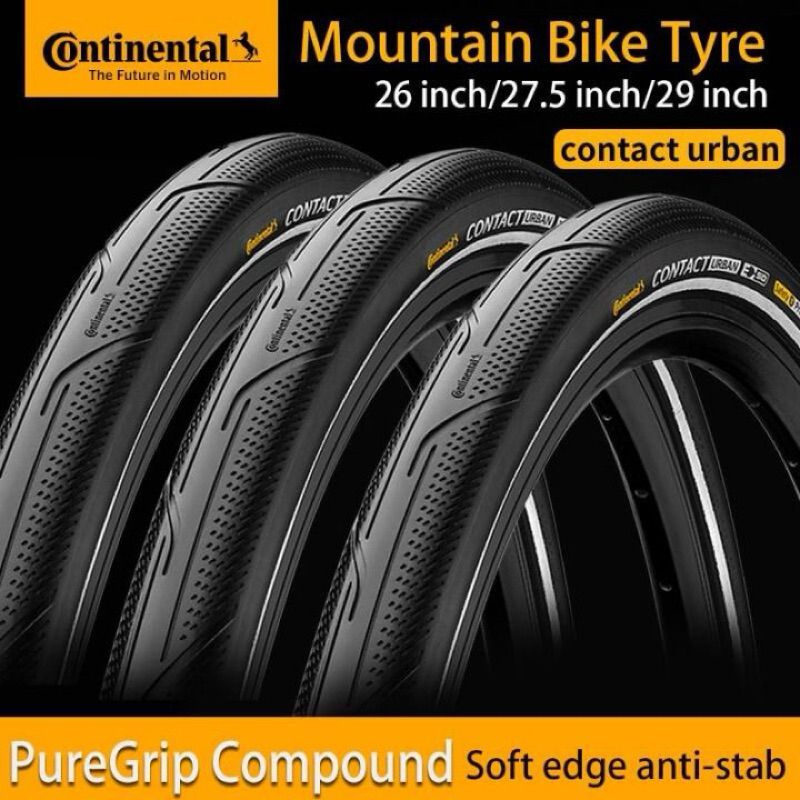 Vỏ Lốp Xe Đạp Leo Núi Continental Contact Urban 26x2.0/27.5x2.0/29x2.0 Inch 2.0/2.2 Dây Thép 180TPI Có Dải Phản quang
