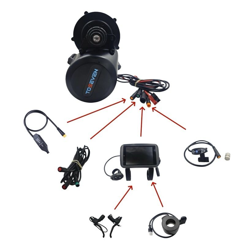 Bộ động cơ trợ lực trục giữa Tongsheng T7 500w-1000w