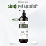 Combo Dầu Gội Phủ Bạc Thảo Dược Bồ Kết, Dầu Xả Chanh Gừng 250ml Mộc Ân Haircare