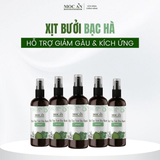 X5BMI120 - Combo 5 Chai Xịt Tinh Dầu Vỏ Bưởi Da Xanh & Tinh Dầu Bạc Hà Mộc Ân Haircare 120ml Hỗ Trợ Giảm Rụng, Mọc Tóc Chăm Sóc Tóc