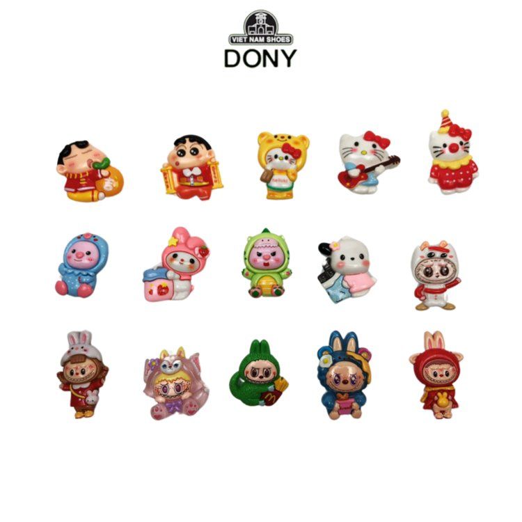 Bộ 10 Stickers/Charm Jibbitz Unisex NGẪU NHIÊN
