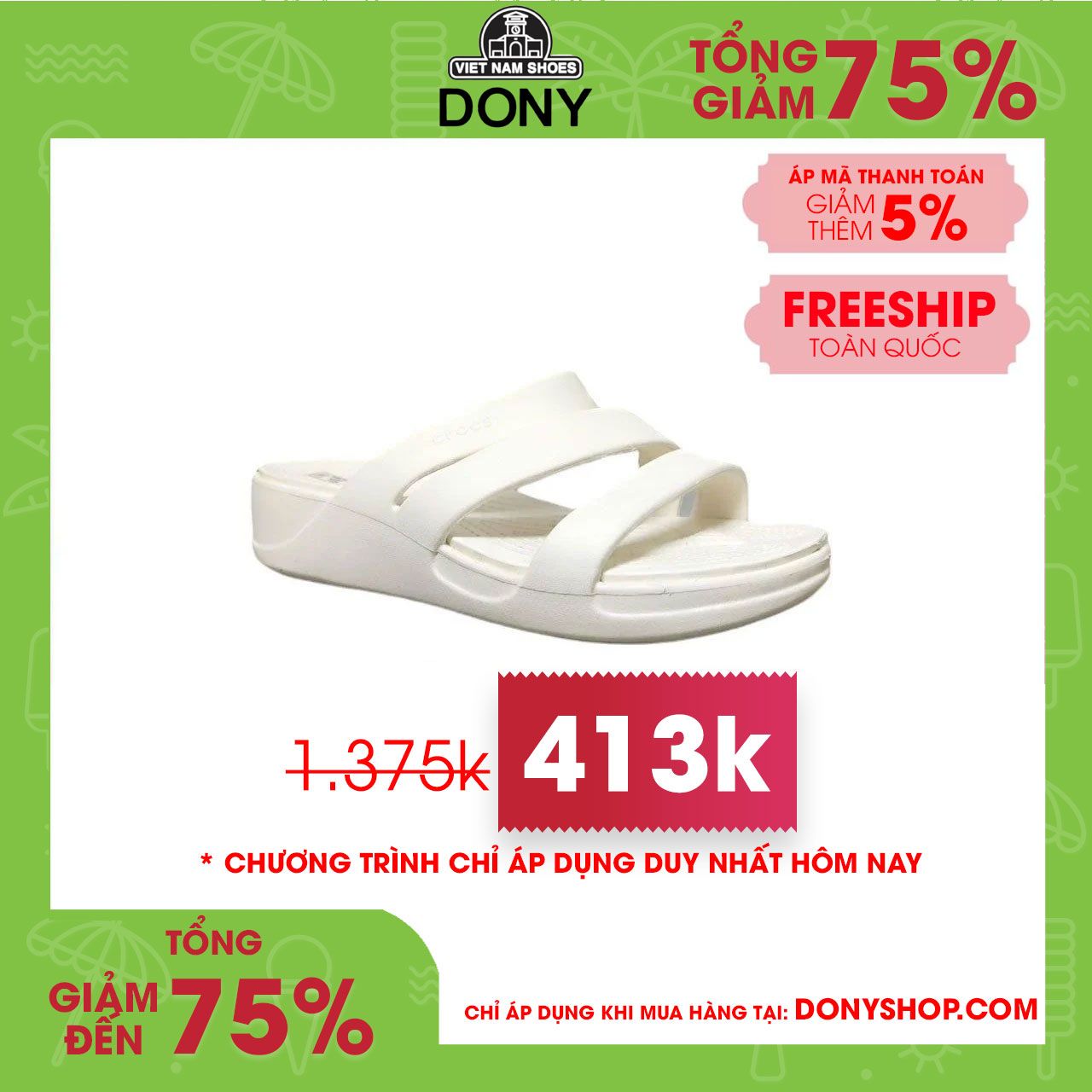 Dép nữ Nhựa Crocs Getaway Strappy