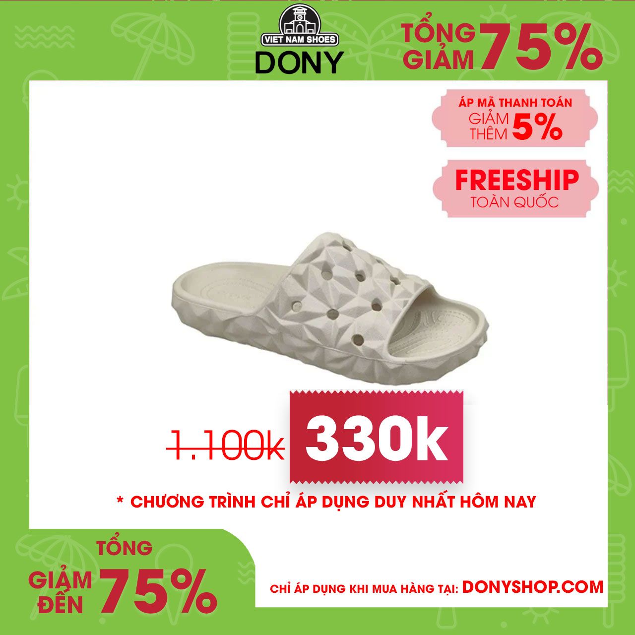Dép Crocs Geometric Slide