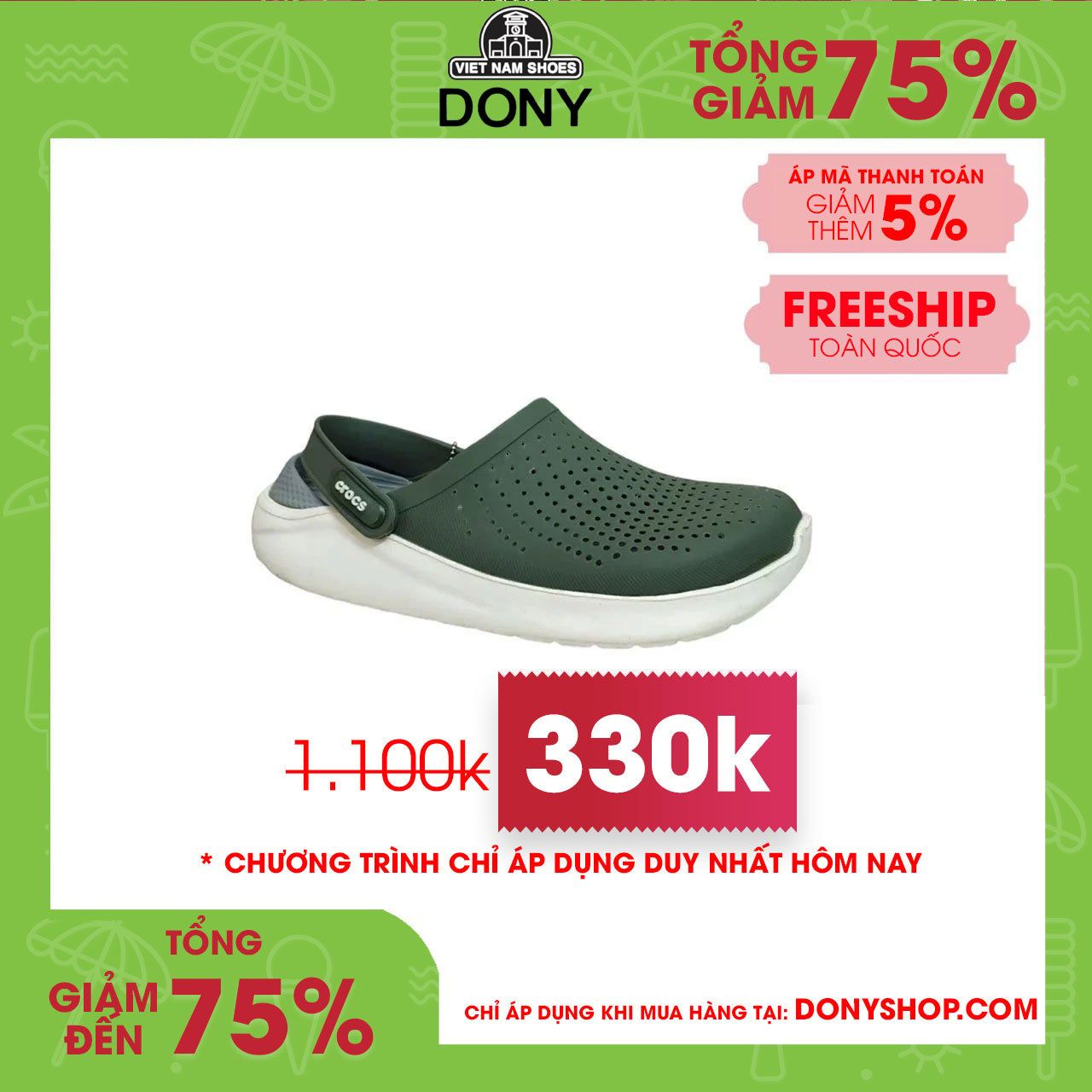 Dép sục Crocs Clog Literide