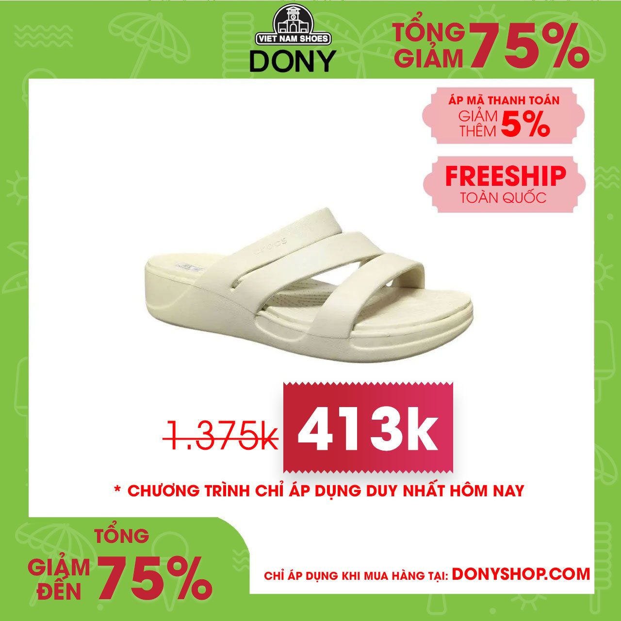 Dép nữ Nhựa Crocs Getaway Strappy