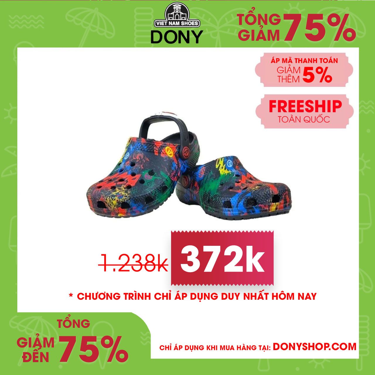Dép sục trẻ em Crocs Classic Avenger siêu đẹp dễ thương thoáng khí ôm chân chống trơn trượt cho bé