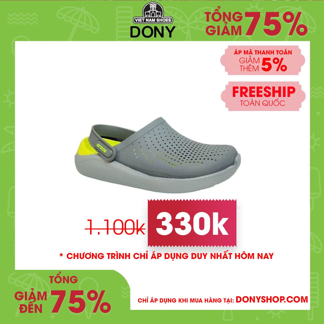 Dép sục Crocs Clog Literide