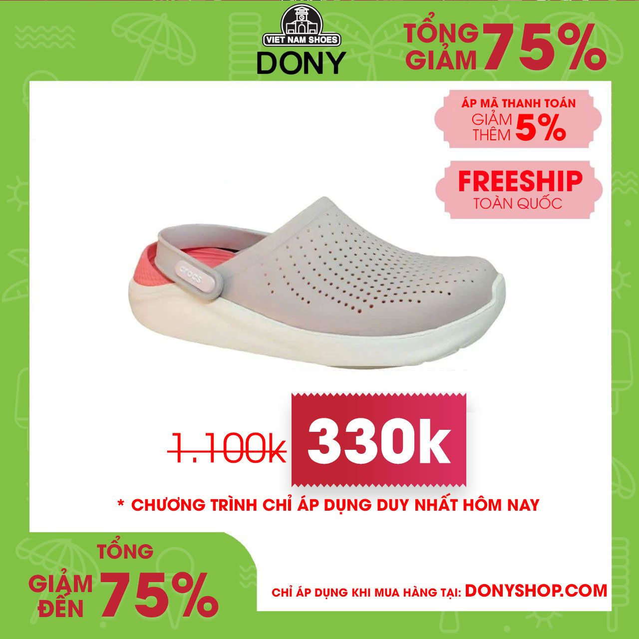 Dép sục Crocs Clog Literide