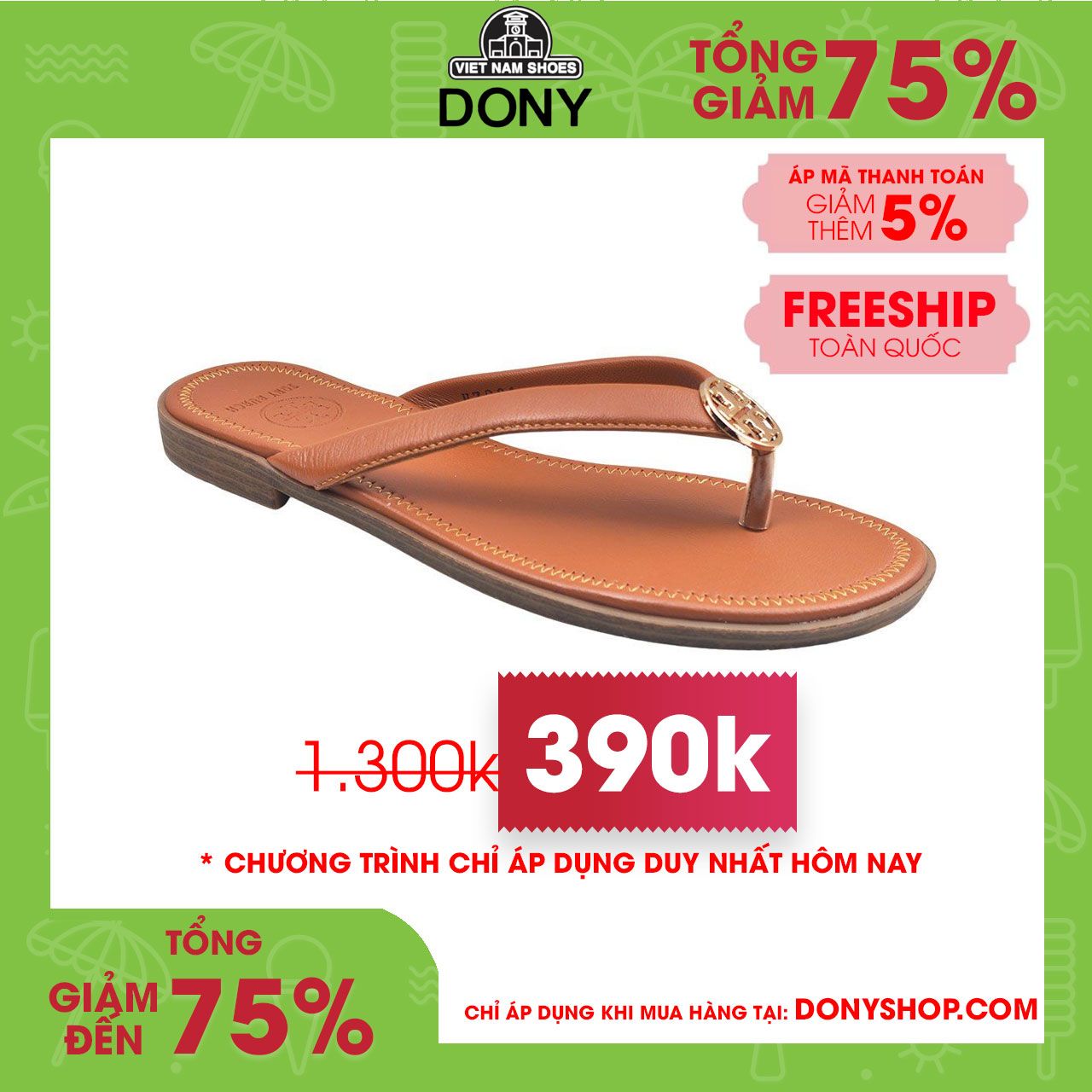 Dép sandal Tory Burch Flip Flops