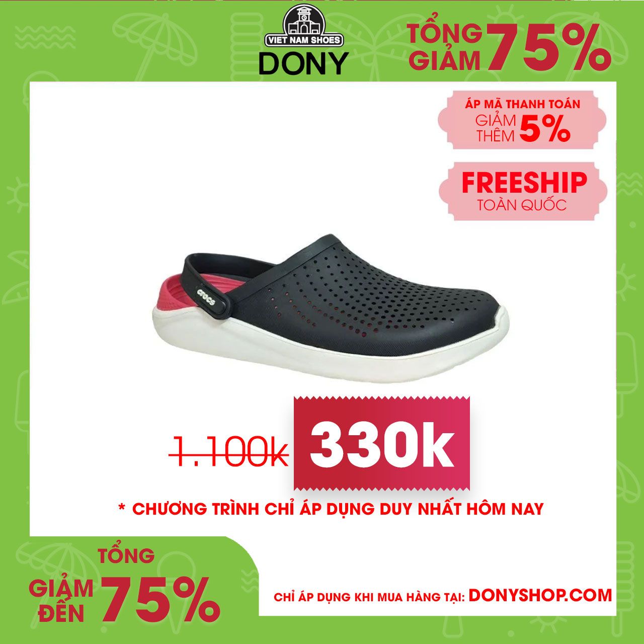 Dép sục Crocs Clog Literide