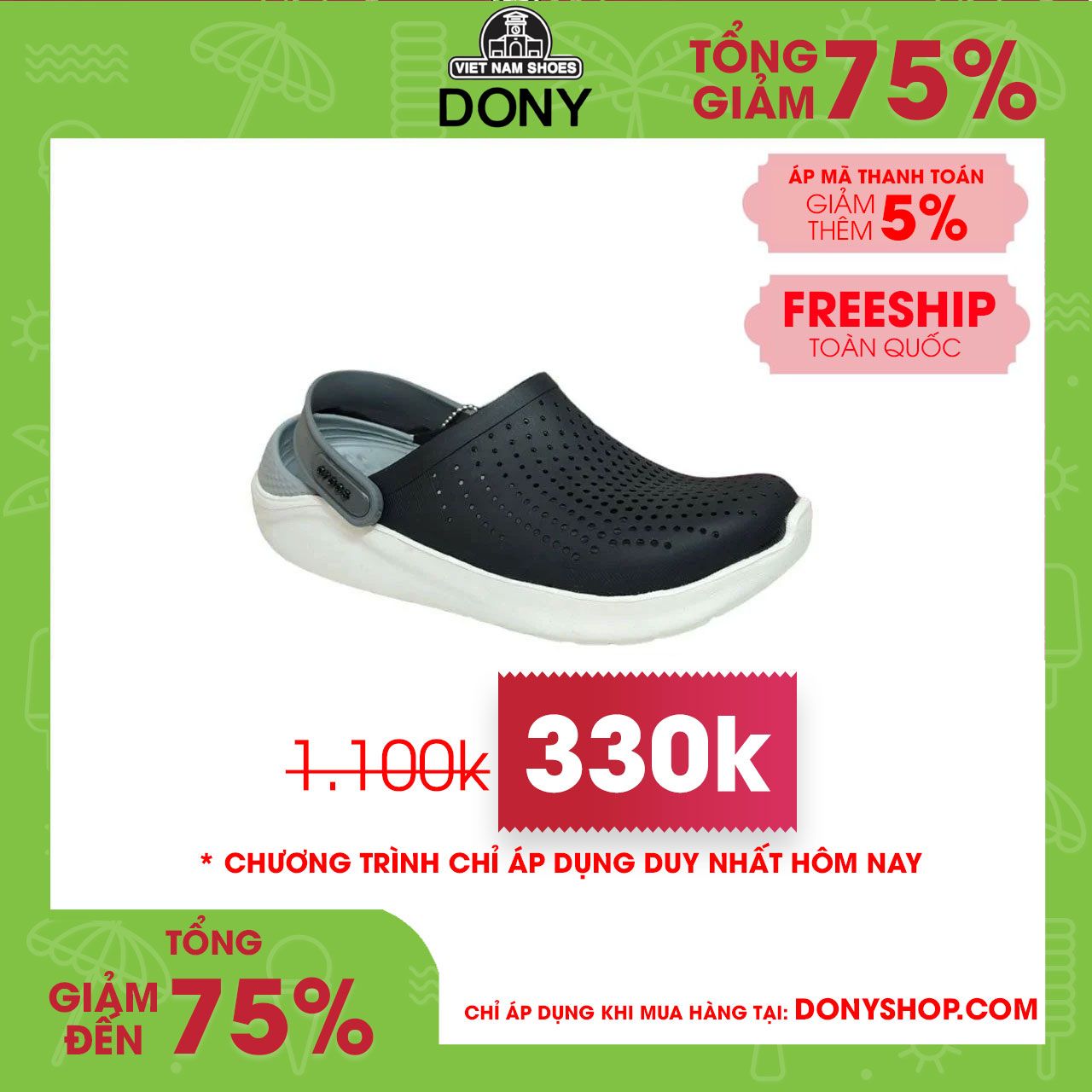 Dép sục Crocs Clog Literide