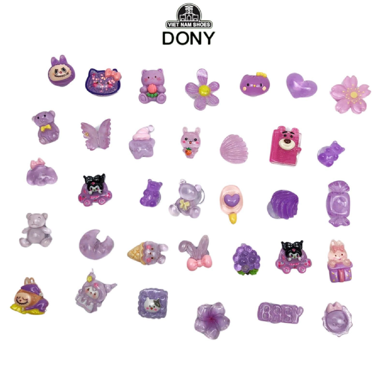 Bộ 10 Stickers/Charm Jibbitz Unisex NGẪU NHIÊN