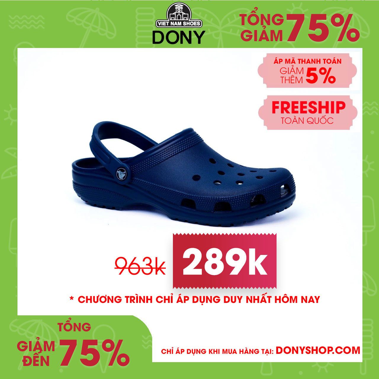 Dép Unisex Nhựa Crocs Classic
