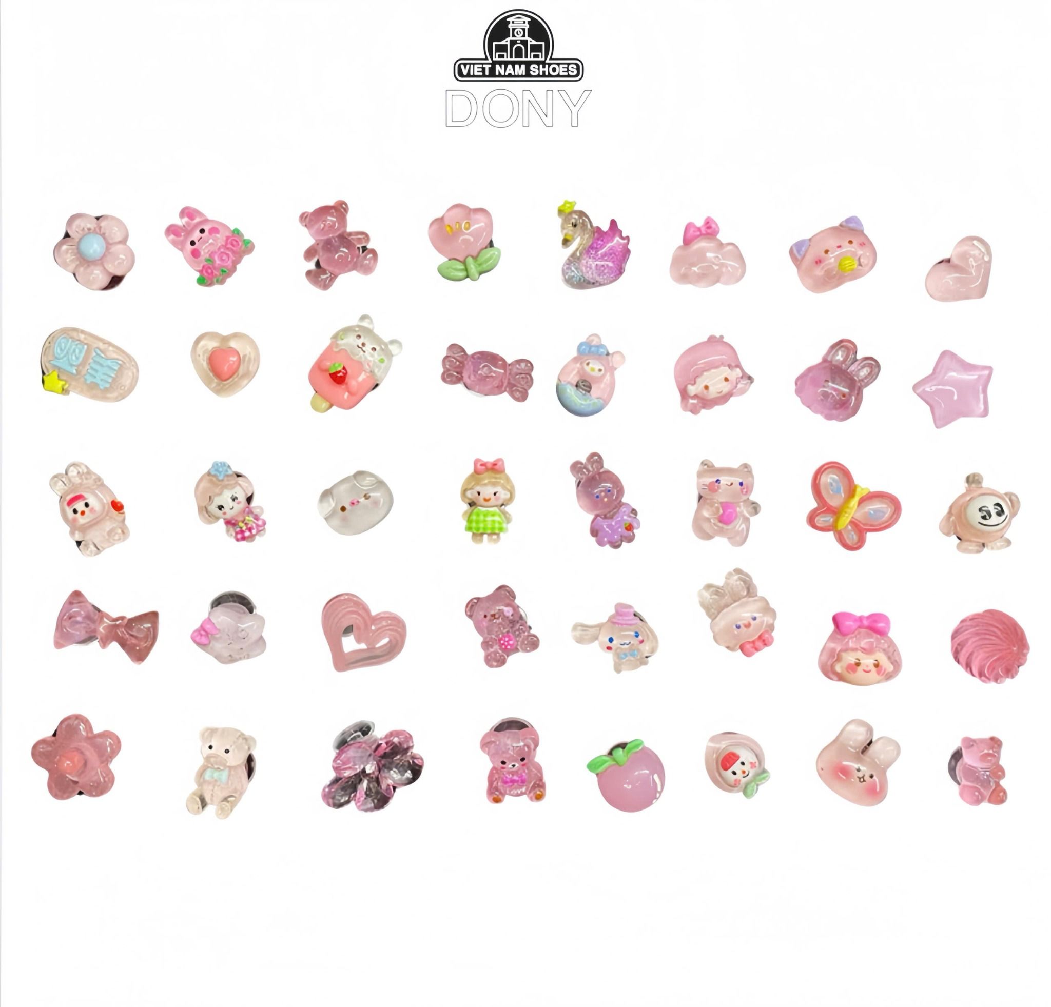 Bộ 10 Stickers/Charm Jibbitz Unisex NGẪU NHIÊN