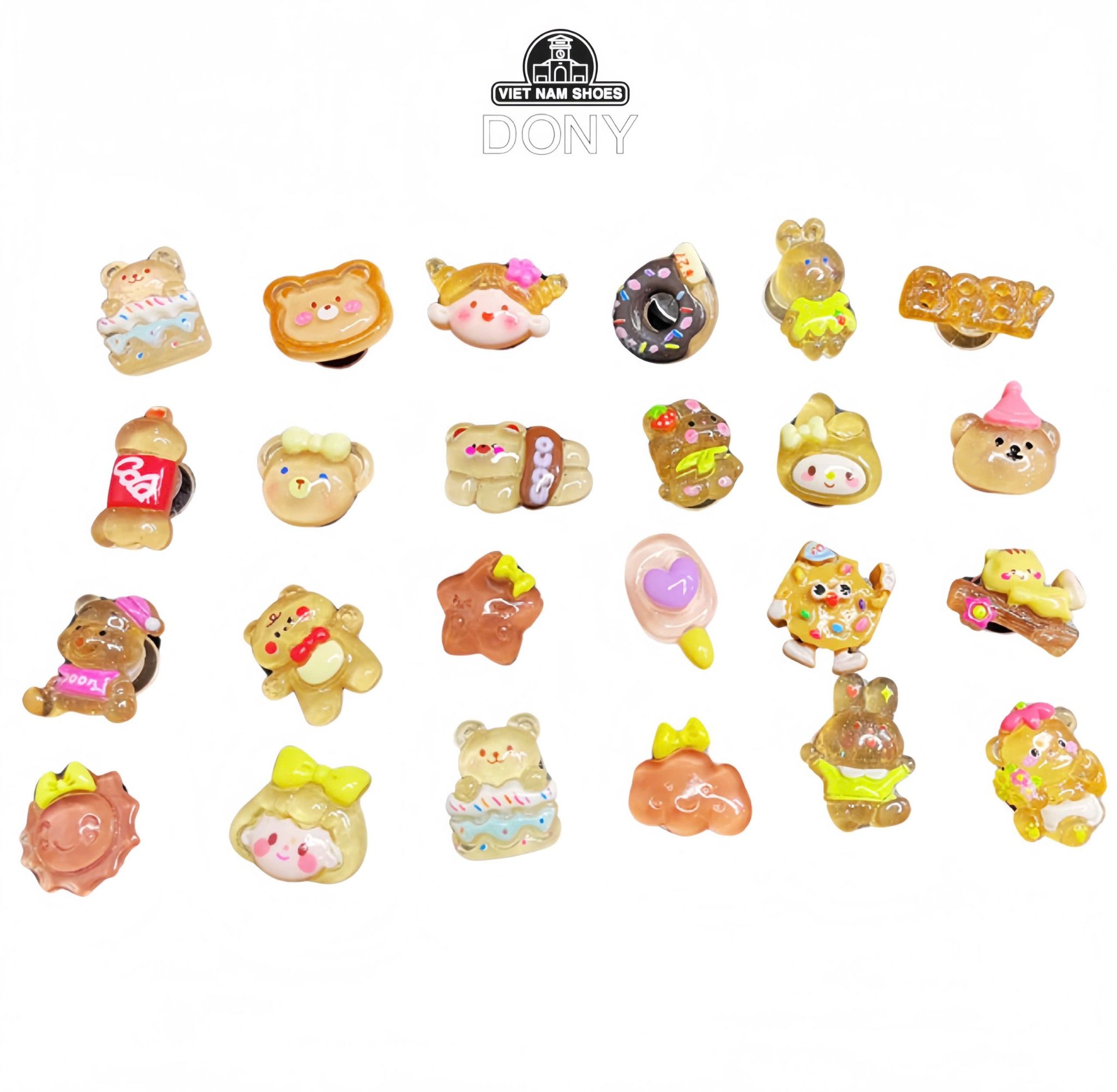 Bộ 10 Stickers/Charm Jibbitz Unisex NGẪU NHIÊN