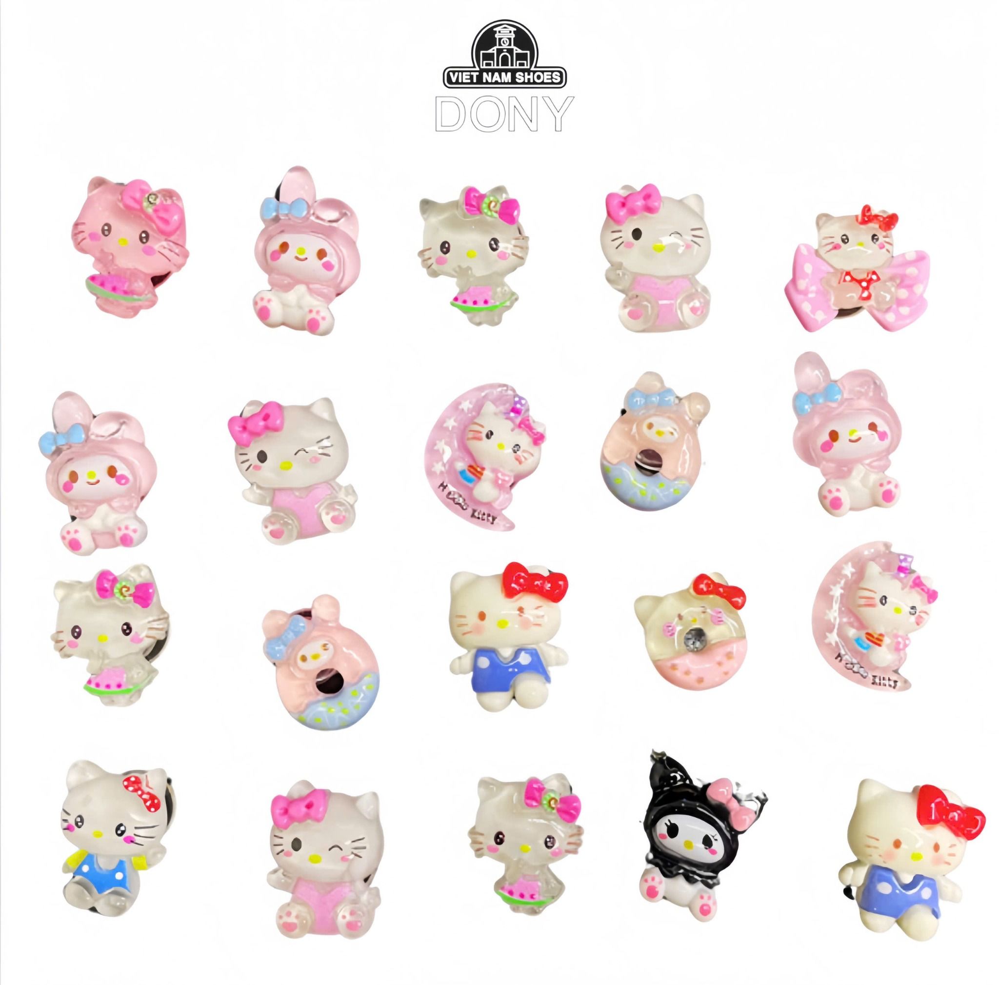 Bộ 10 Stickers/Charm Jibbitz Unisex NGẪU NHIÊN