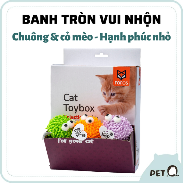  Đồ chơi banh tròn vui nhộn có chuông và cỏ mèo FOFOS 