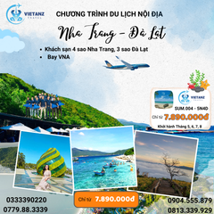 HÀ NỘI - NHA TRANG – ĐÀ LẠT –  HÀ NỘI 5N4D (BAY VNA)