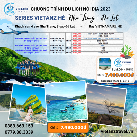 NHA TRANG - ĐÀ LẠT 4N3D (ĐI SÁNG VỀ CHIỀU)